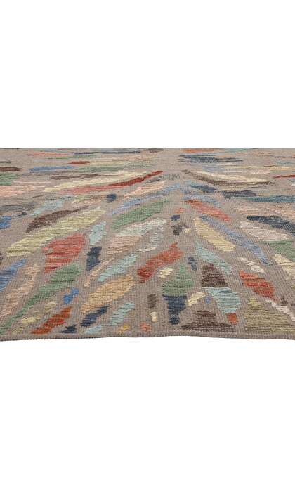 10 x 14 Modern Abstract Pakistani Soumak Rug 81162