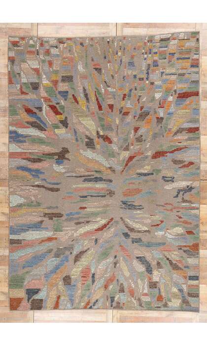 10 x 14 Modern Abstract Pakistani Soumak Rug 81162