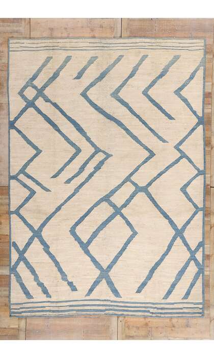 9 x 12 Modern Abstract Flow Moroccan Rug 81165