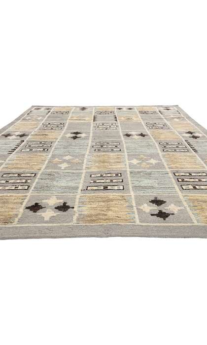 9 x 12 Modern Checkered Sahara Soumak Rug 81167