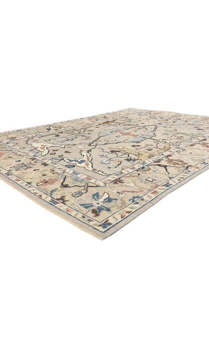 9 x 12 Modern Earth-Tone Oushak Soumak Rug 81153