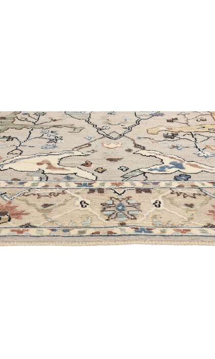 9 x 12 Modern Earth-Tone Oushak Soumak Rug 81153