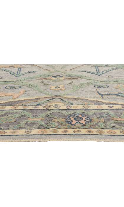 8 x 10 Modern Gray Oushak Soumak Rug 81150