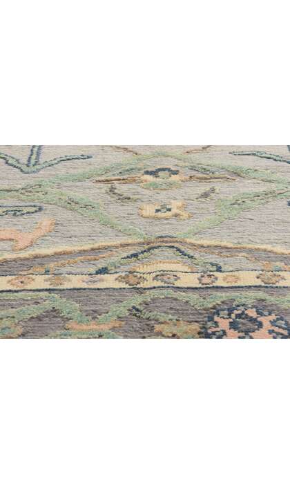 8 x 10 Modern Gray Oushak Soumak Rug 81150