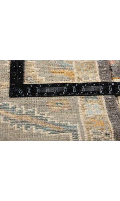 9 x 11 Modern Gray Oushak Soumak Rug 81160