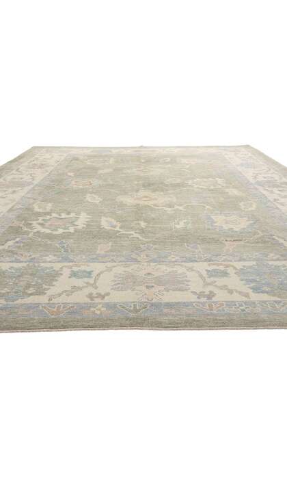 11 x 16 Modern Green Turkish Oushak Rug 53988