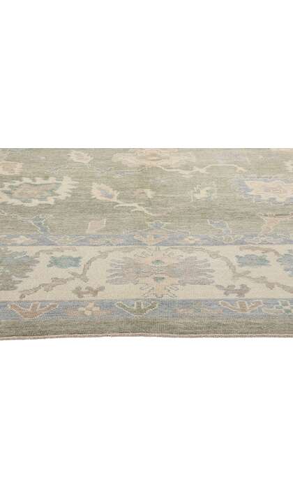 11 x 16 Modern Green Turkish Oushak Rug 53988