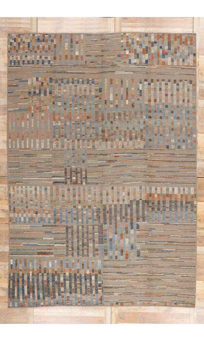 10 x 14 Modern Mosaic High-Low Textured Rug 81157