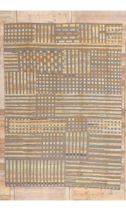 9 x 12 Modern Mosaic High-Low Textured Rug 81141