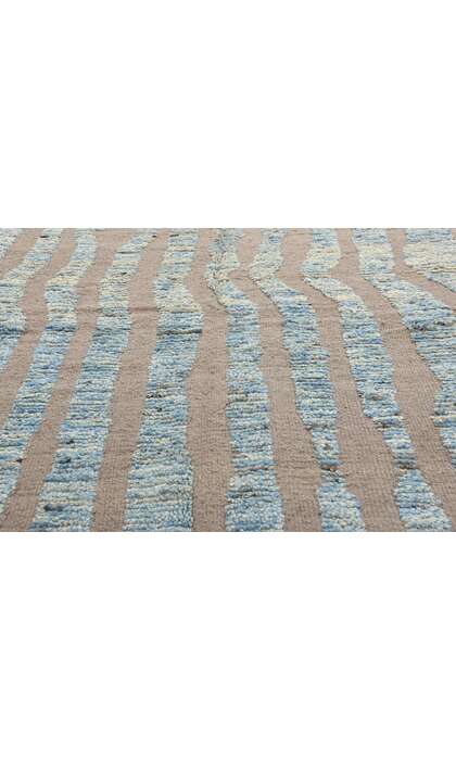 12 x 15 Modern Sculpted Waves Moroccan Rug 81154