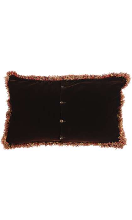 2 x 3 Antique French Needlepoint Shorthorn Ox Tapestry Pillow 79144