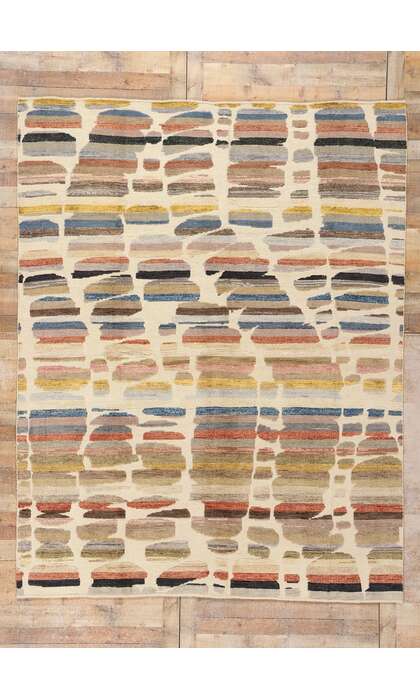 8 x 10 Modern Earthly Reflections High-Low Textured Rug 81147