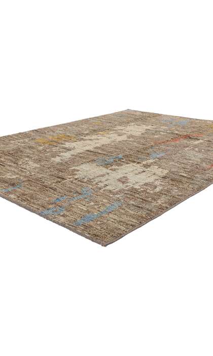 6 x 9 Modern Desert Brushstrokes Moroccan Rug 81151