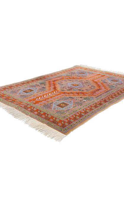 4 x 6 Vintage Pakistani Tribal Bokhara Rug 79141