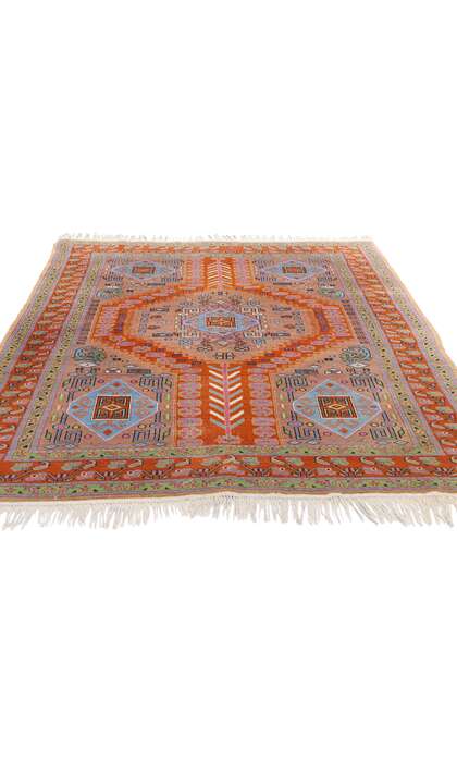 4 x 6 Vintage Pakistani Tribal Bokhara Rug 79141