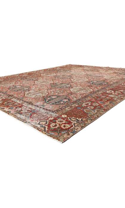 10 x 13 Distressed Antique Persian Bakhtiari Rug 61350