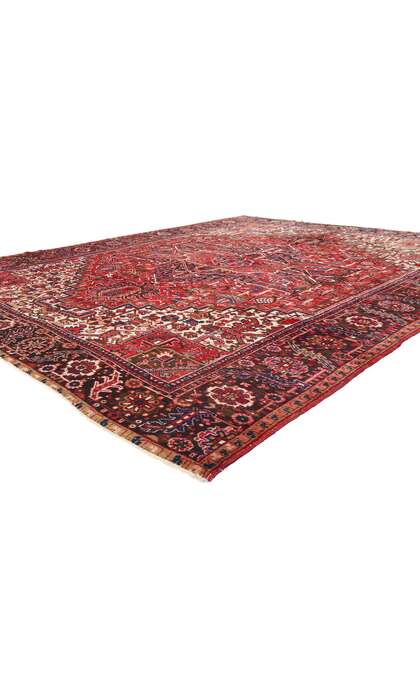 12 x 14 Antique Persian Heriz Rug 79152