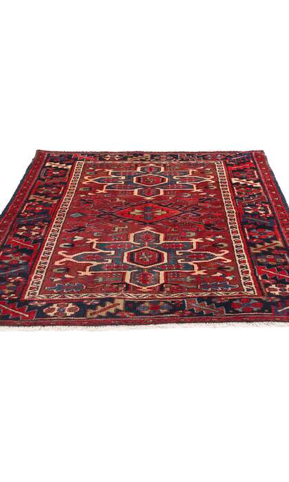 4 x 4 Vintage Persian Heriz Rug 61357