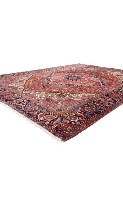 9 x 12 Antique Persian Heriz Rug 61387