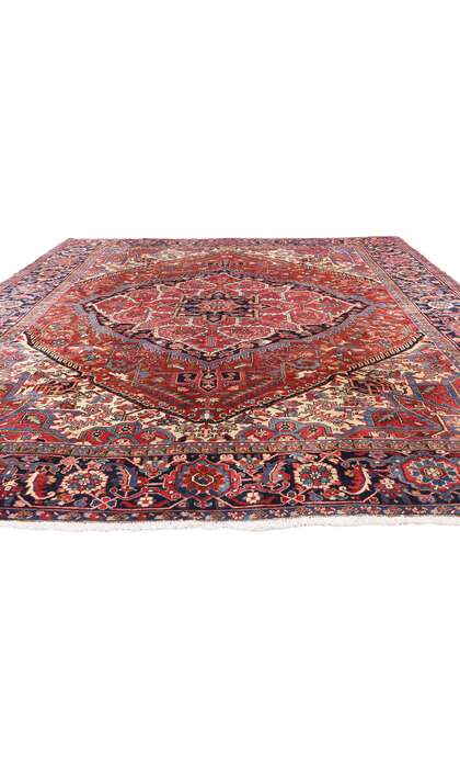 9 x 12 Antique Persian Heriz Rug 61387