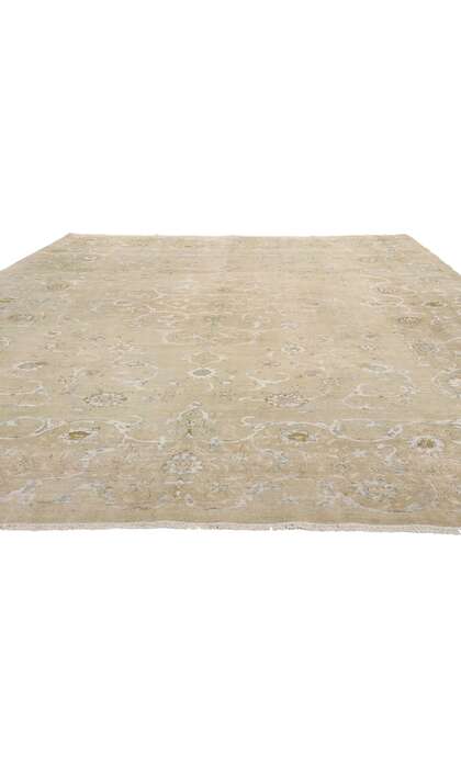 10 x 13 Distressed Vintage Persian Kashan Rug 79121