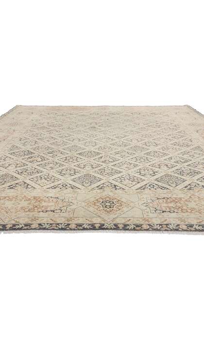 10 x 13 Distressed Antique Persian Garden Kerman Rug 61364