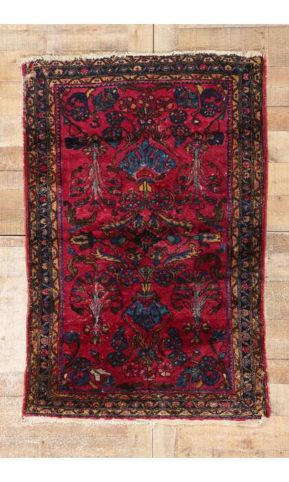 3 x 5 Distressed Antique Persian Lilihan Rug 79077