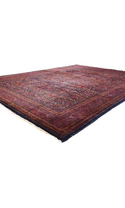 9 x 12 Antique Persian Sarouk Rug 79151