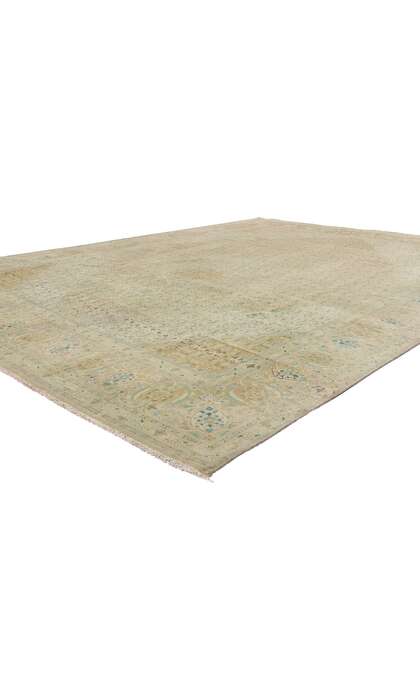 10 x 13 Distressed Vintage Persian Mahi Tabriz Rug 61366