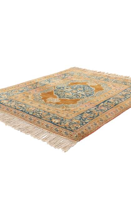 4 x 5 Antique Persian Tabriz Rug 79132