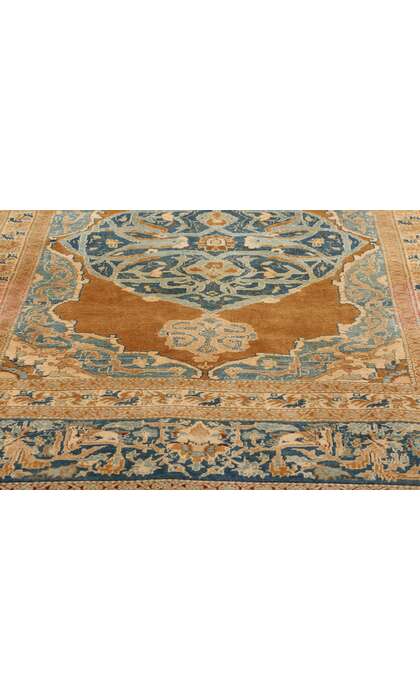 4 x 5 Antique Persian Tabriz Rug 79132