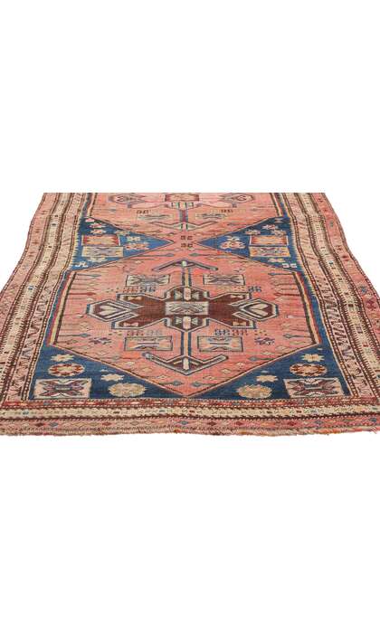 3 x 8 Antique Pink Persian Kurdish Tribal Rug Runner 61373