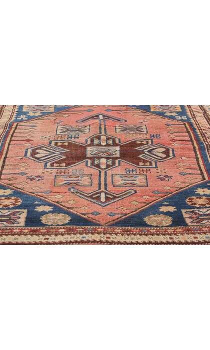 3 x 8 Antique Pink Persian Kurdish Tribal Rug Runner 61373