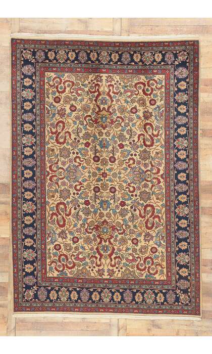 8 x 11 Vintage Romanian Isfahan Rug 74660
