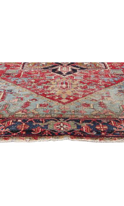 9 x 11 Distressed Antique Persian Heriz Rug 79129