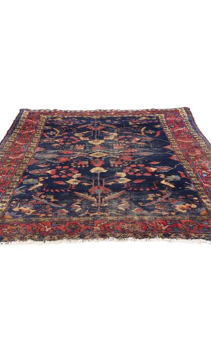 5 x 6 Distressed Antique Persian Lilihan Rug 79001