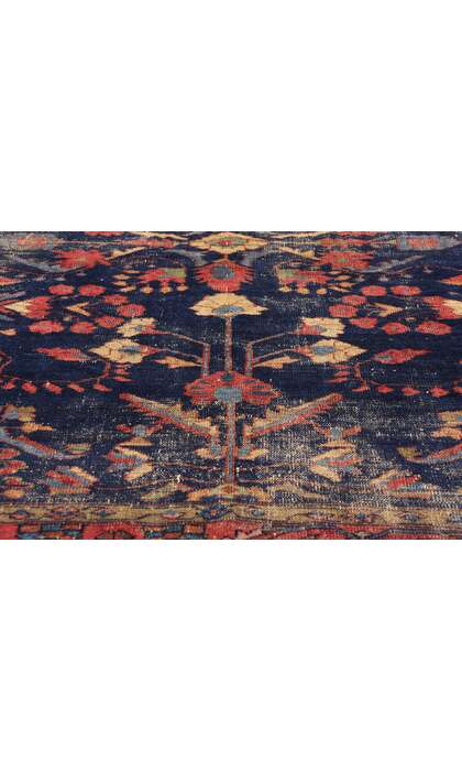 5 x 6 Distressed Antique Persian Lilihan Rug 79001