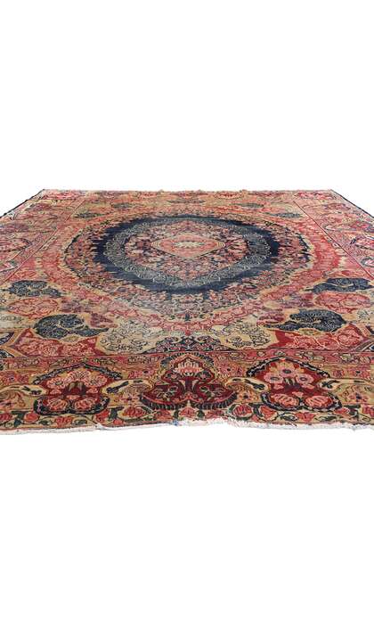 10 x 14 Distressed Antique Persian Mahal Rug 79128