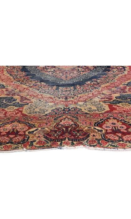 10 x 14 Distressed Antique Persian Mahal Rug 79128