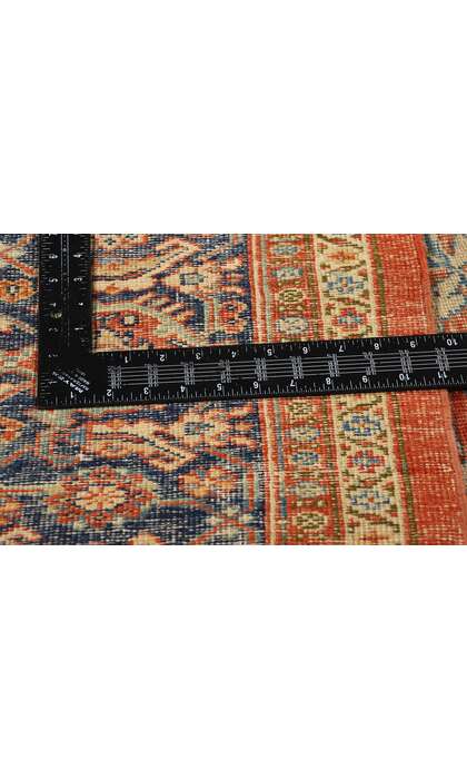 9 x 10 Late 19th Century Distressed Antique Persian Sultanabad Rug 79127