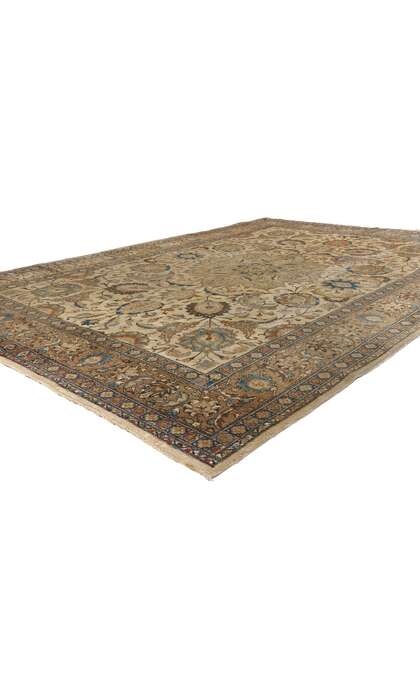 9 x 12 Distressed Antique Persian Tabriz Rug 73338