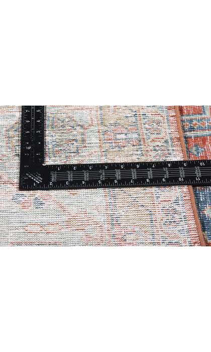 11 x 14 Distressed Antique-Worn Persian Viss Rug 61362