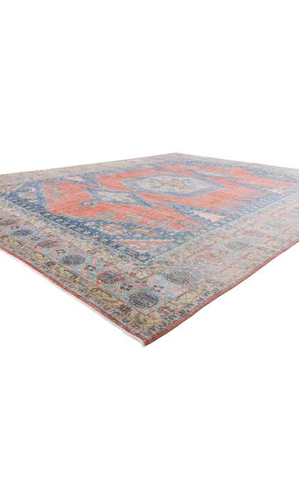 11 x 14 Distressed Antique-Worn Persian Viss Rug 61362