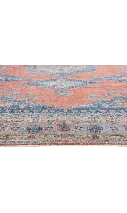 11 x 14 Distressed Antique-Worn Persian Viss Rug 61362