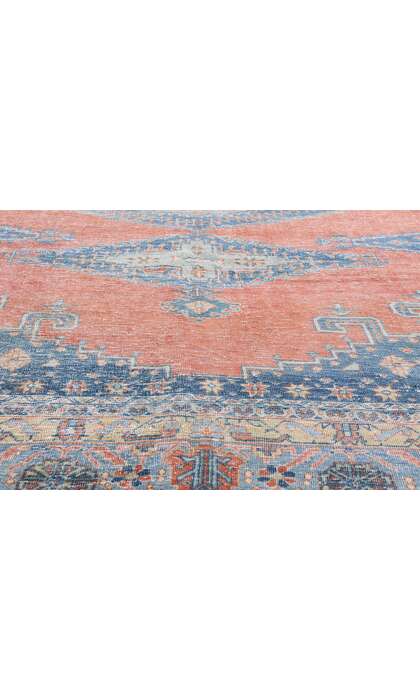 11 x 14 Distressed Antique-Worn Persian Viss Rug 61362