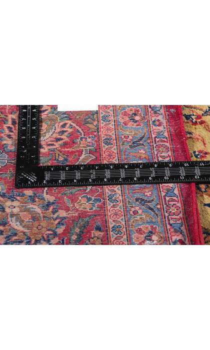 10 x 14 Signed Antique Persian Kashan Rug 72016