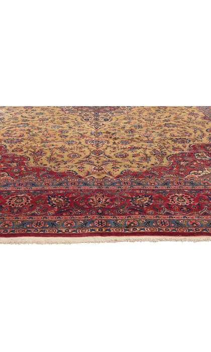 10 x 14 Signed Antique Persian Kashan Rug 72016