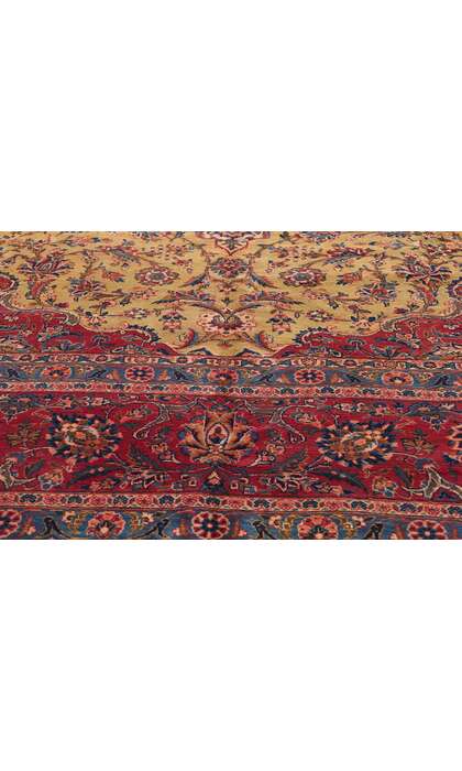 10 x 14 Signed Antique Persian Kashan Rug 72016