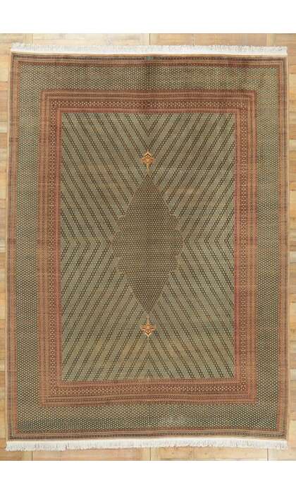 10 x 13 Signed Rashid Farrokhi Vintage Persian Kerman Rug 53743