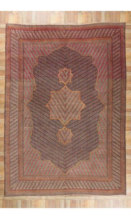 12 x 16 Signed Rashid Farrokhi Vintage Persian Kerman Rug 61211